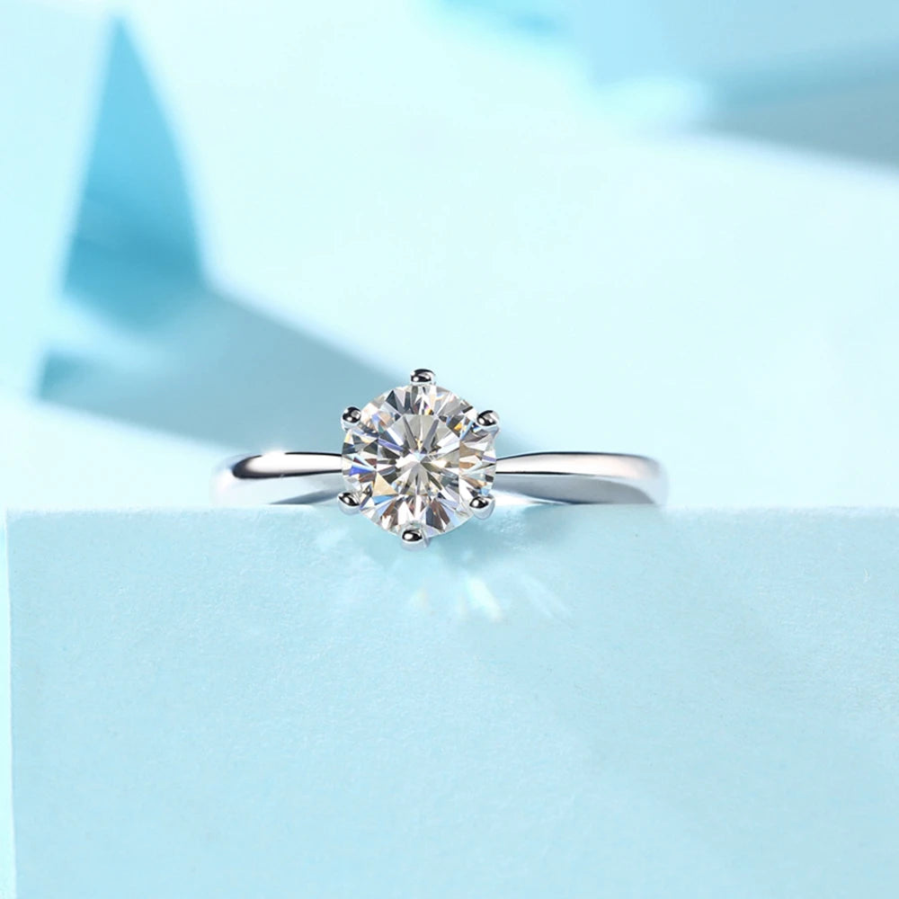 GRA Moissanite Diamond Wedding Engagement Rings for Women Anniversary Gift