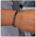 Oxdized Open Stainless Steel Bangle for Men Women, Basic Metal Cuff Bracelets, Retro Jewelry Christmas Birthday Gift