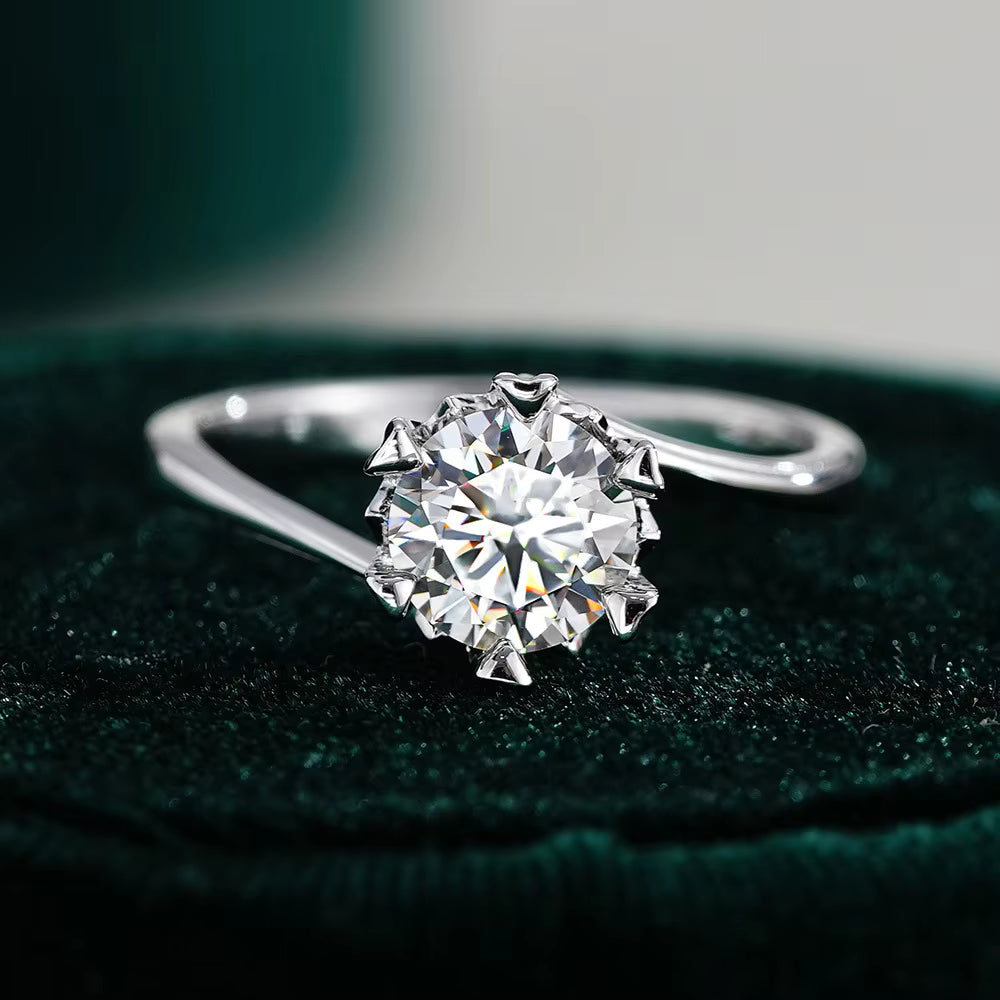 2 Carat D Color VVS Moissanite Ring with GRA Certificate Original Sterling Silver 925 Jewelry For Women Wedding Bands
