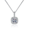 1CT 6.5mm Moissanite Pendant Necklace for Women 925 Sterling Silver D Color Moissanite 45cm Free Necklace Chain dating gift