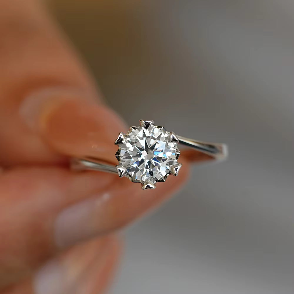 2 Carat D Color VVS Moissanite Ring with GRA Certificate Original Sterling Silver 925 Jewelry For Women Wedding Bands