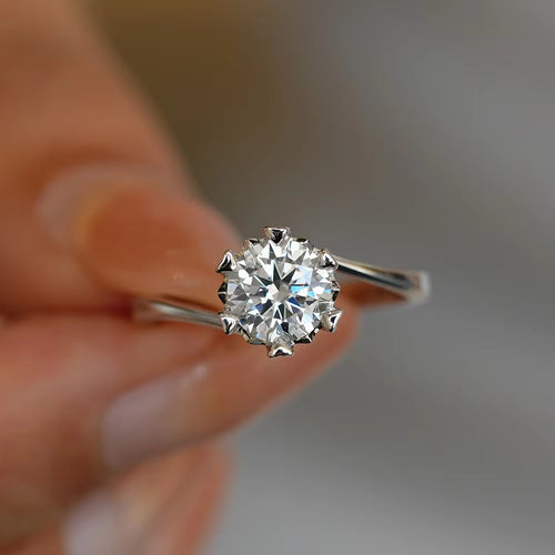 2 Carat D Color VVS Moissanite Ring with GRA Certificate Original Sterling Silver 925 Jewelry For Women Wedding Bands