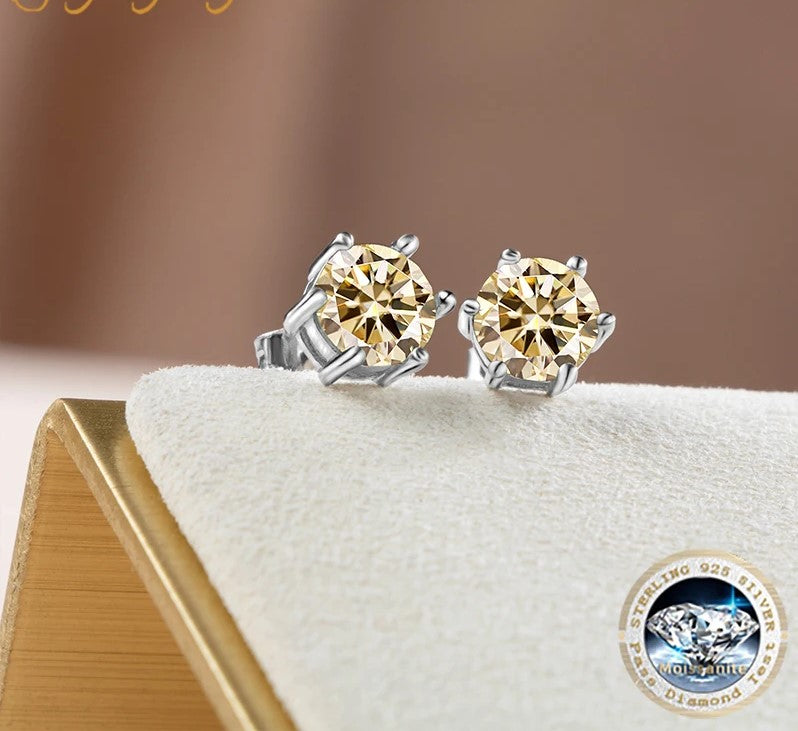 certified Moissanite 925 Sterling Silver Jewelry Set including ring, earrings, necklace, and pendant.