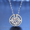 Moissanite Diamond Pendant Necklaces For Women 925 Sterling Silver Luxury Chain Trending Iced Bling Wedding Jewelry