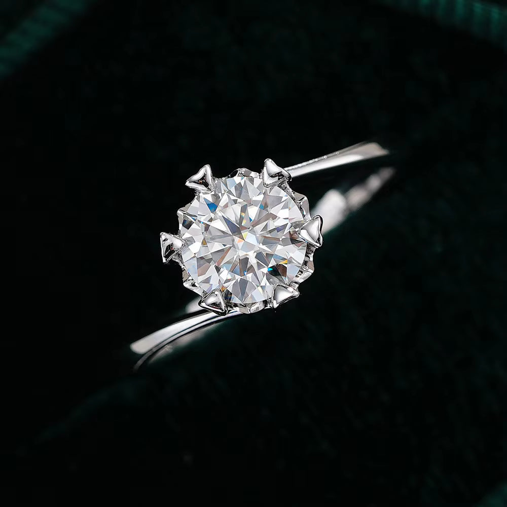 2 Carat D Color VVS Moissanite Ring with GRA Certificate Original Sterling Silver 925 Jewelry For Women Wedding Bands