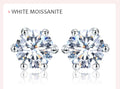 Certified Moissanite Stud Diamond Original 925 Sterling Silver 1 carat each