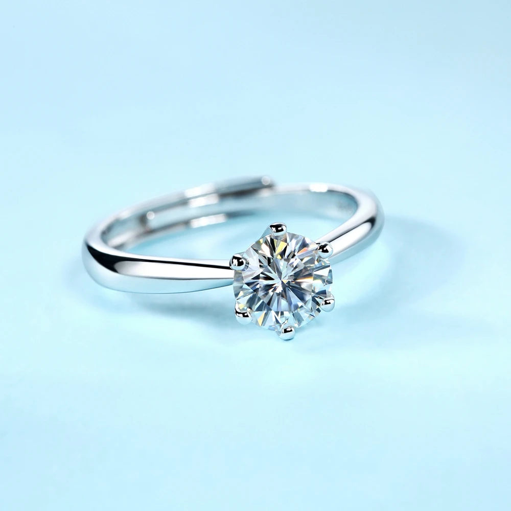 GRA Moissanite Diamond Wedding Engagement Rings for Women Anniversary Gift