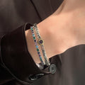 Graffiti Hiphop Bracelet for Women Couples INS Fashion Creative Sparkling Zircons Party Jewelry Gifts
