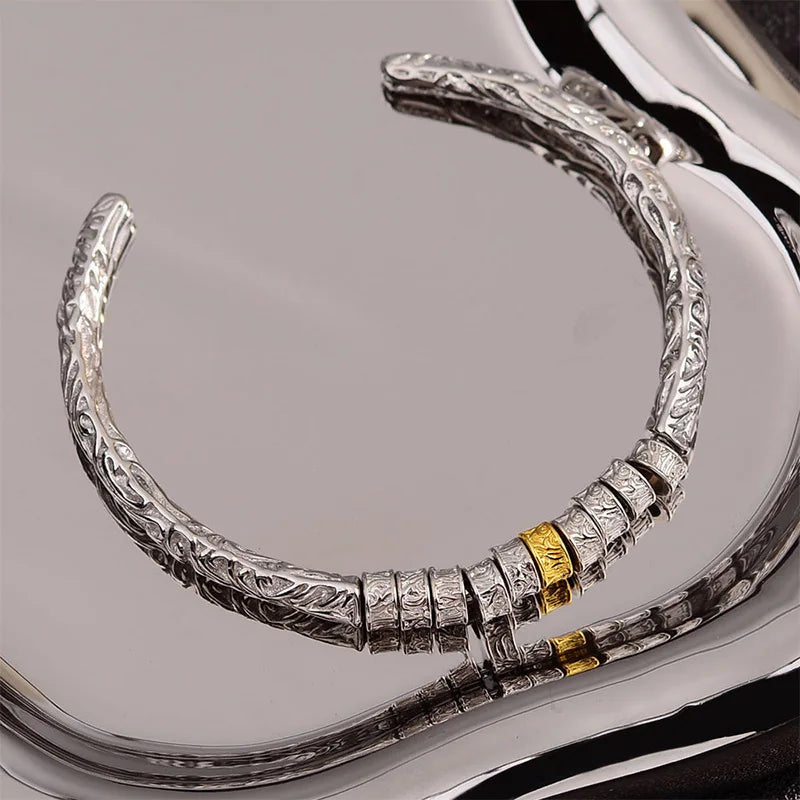 Irregular Geometric Pattern Cuff Bracelets For  Couples Creative Elegant