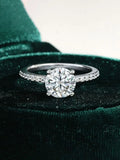1-ct Real Moissanite  Ring Wedding Real 925 Sterling Silver Design Fine jewlery