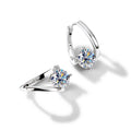 Earrings 1CT*2 D Color Moissanite Elegant Irregular Circle Ear Clips 925 Sterling Silver Women's Fine Jewelry Gifts For Party