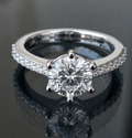 2 Carat Certified Moissanite Ring in 925 Sterling Silver – 8mm Round Cut | GRA Certified | Lifetime Warranty