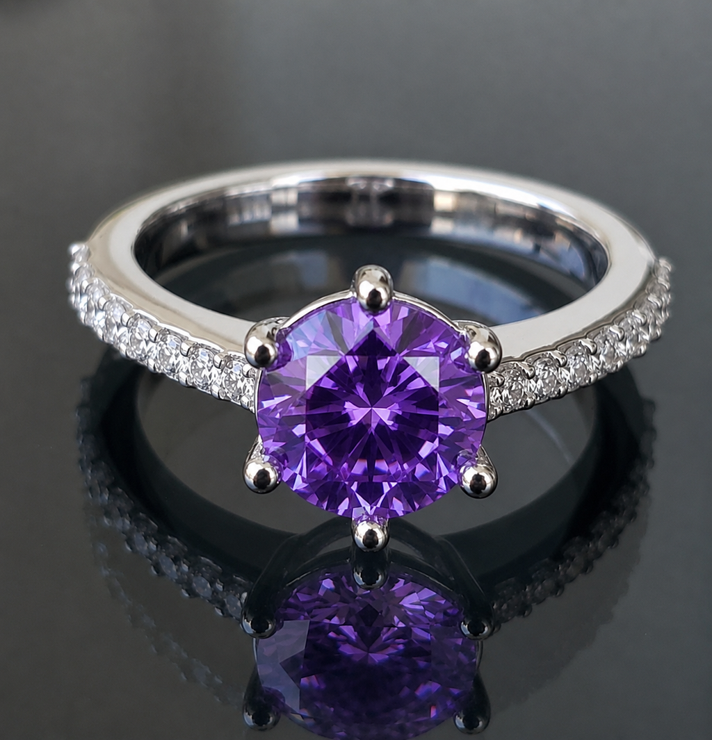 925 Sterling Silver Ring with Customizable Center Stone | Lifetime Warranty