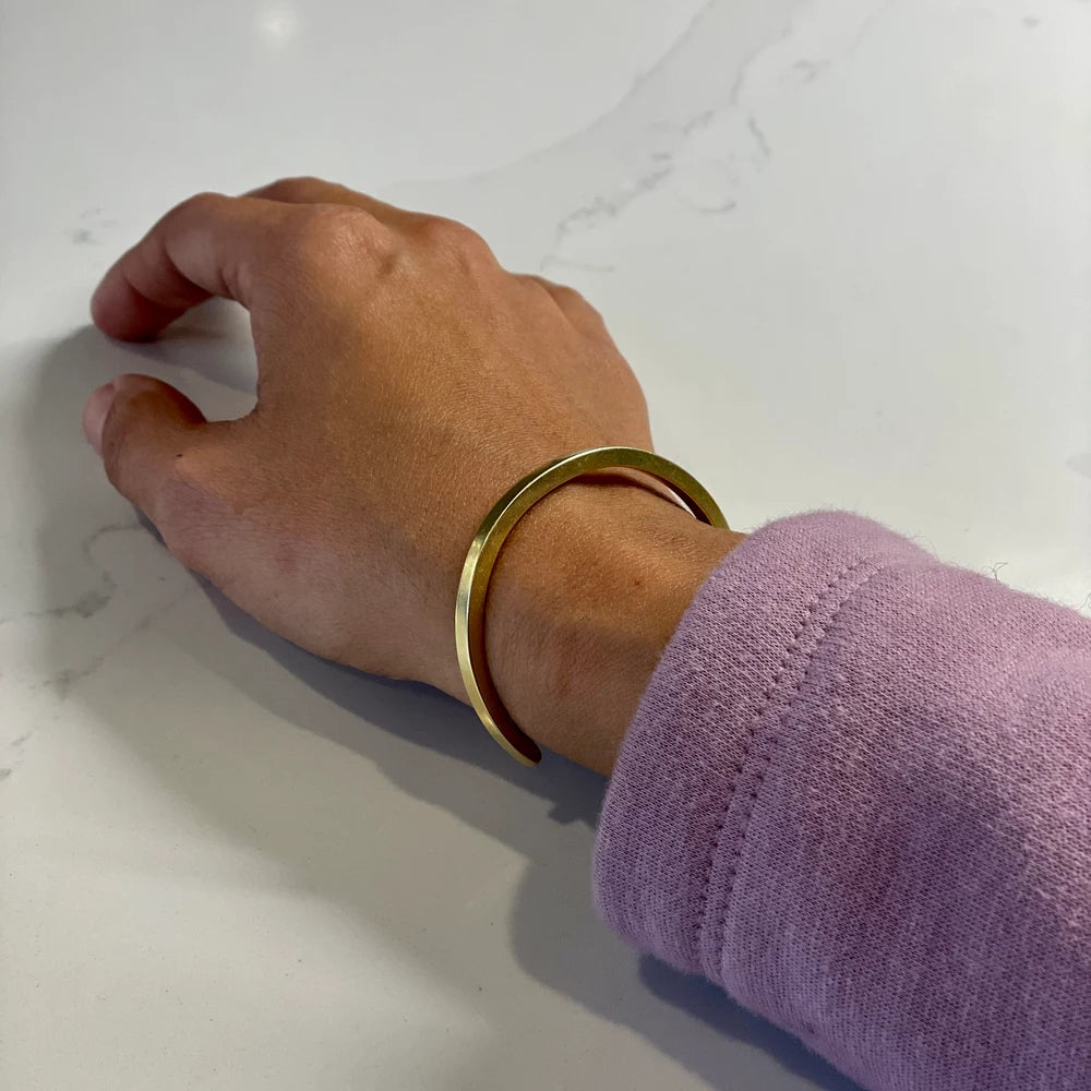 Brass  Thick Square Cuff Bracelet Simple Minimal hefty cuff bracelet jewelry