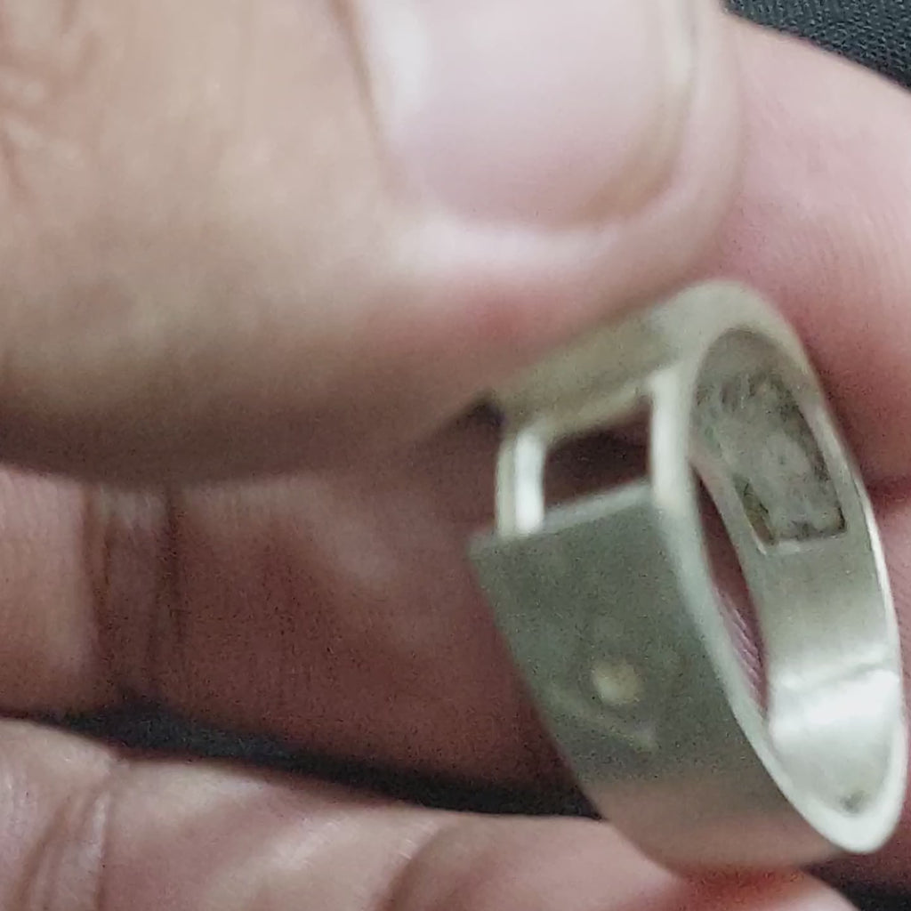 Silver Ring with Customizable Stone Color option