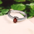 Garnet tamrra yaqoot genuine Gemstone chandi ring