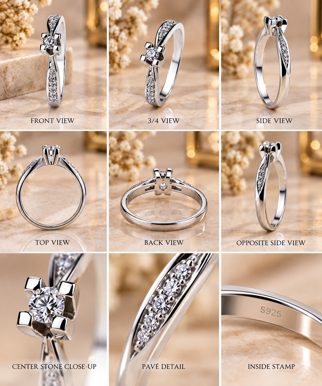 Natural diamond ring