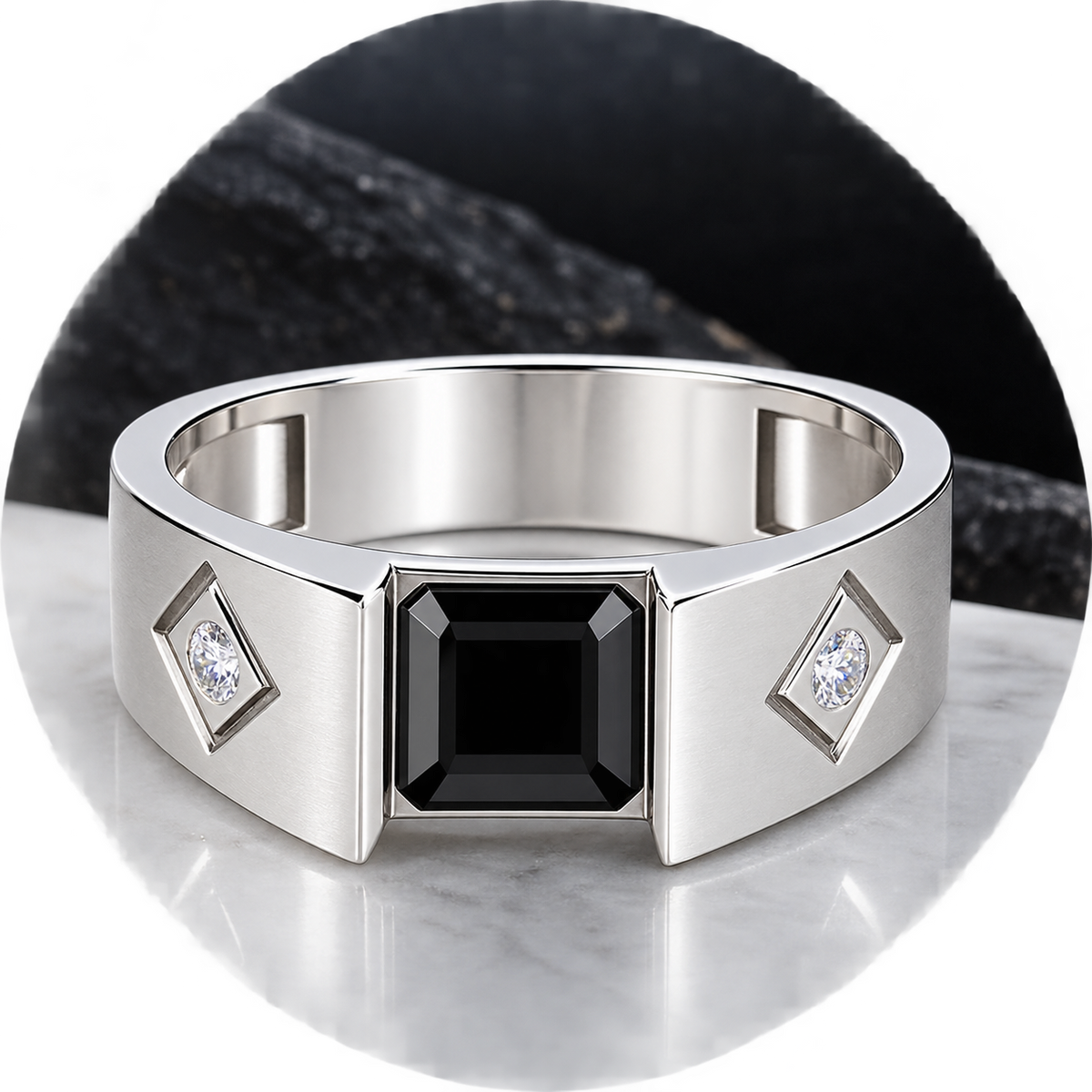 Silver Ring with Customizable Stone Color option