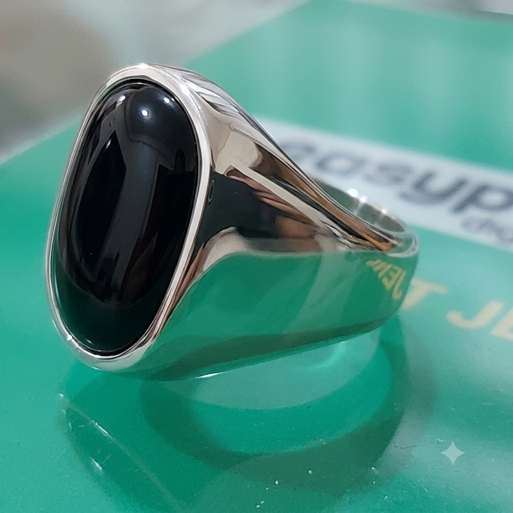 Chandi ring with customization  cz color  option available