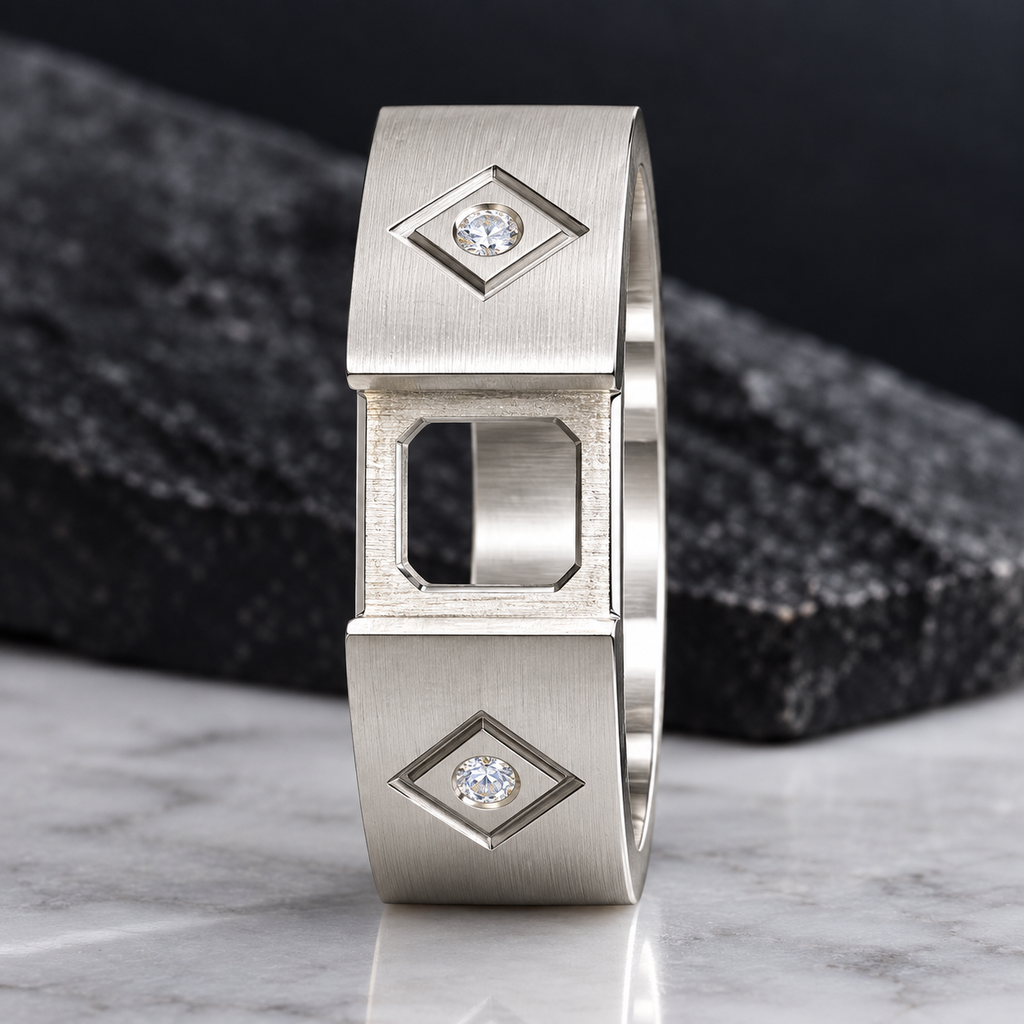 Silver Ring with Customizable Stone Color option