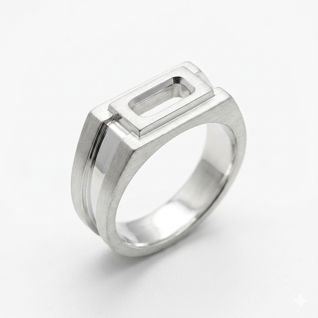 Chandi ring with  customization  stone option  color  in cz